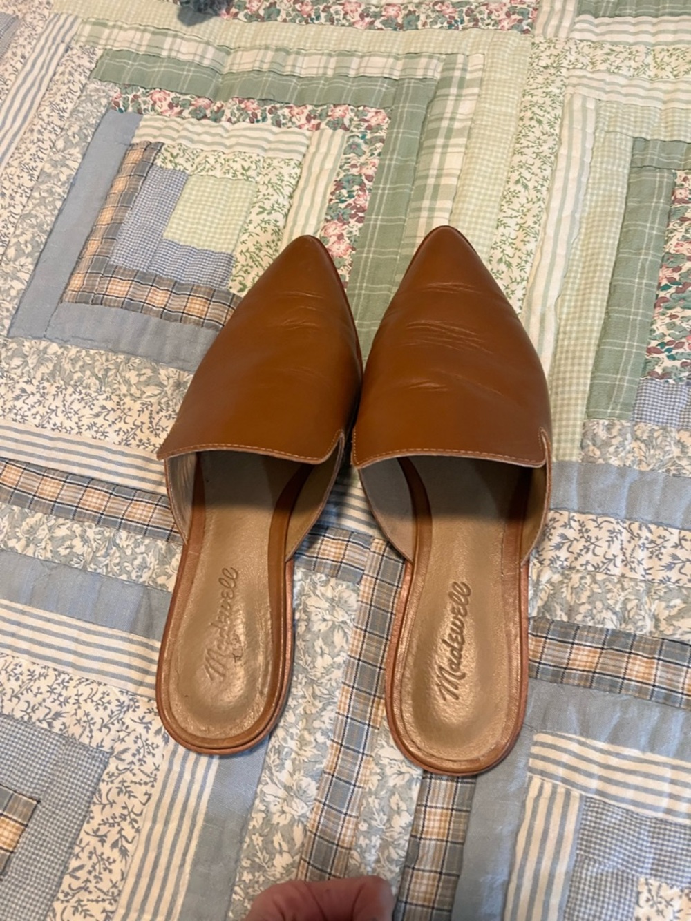 Madewell Women's Tan Slip-On Pointed Toe Mules